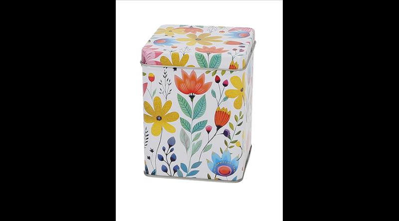 T.B.FLW899 Fémdoboz, 88x88x113mm,200g, Flowers