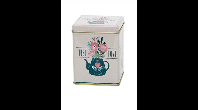 T.B.TBL547 Fémdoboz 75x75x95mm,100g Teabloom