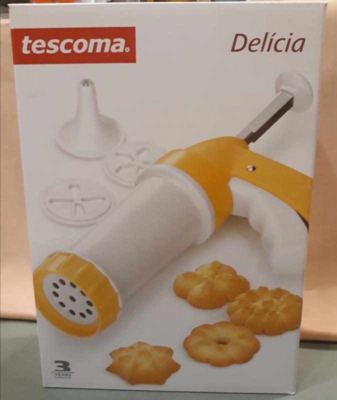 TESCOMA DELICIA Linzernyomó-dekoráló, sárga-fehér, 630534