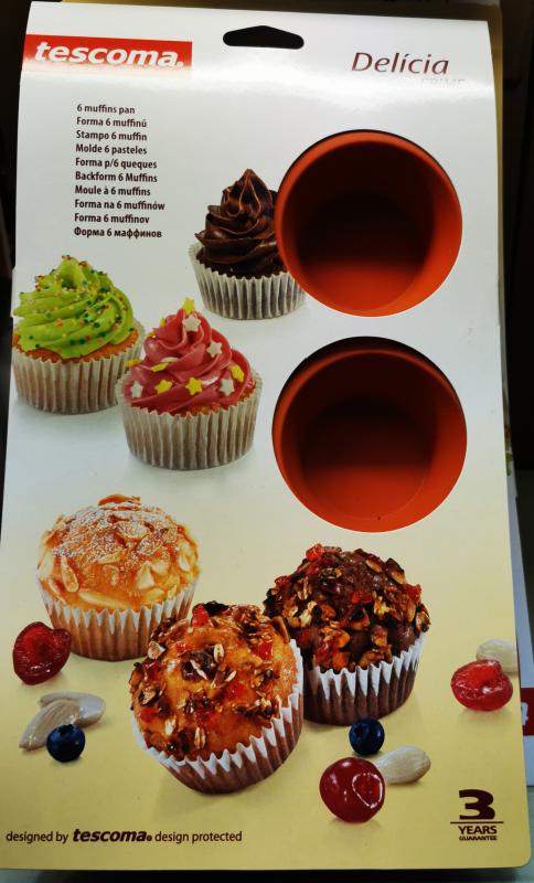 Tescoma Delícia silicon prime 6 lyukú sütőforma/muffinsütő, 629433