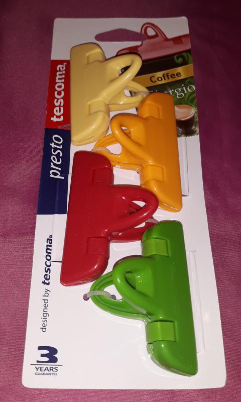 TESCOMA PRESTO tasak lezáró csipesz 7 cm, 4 db, 420760