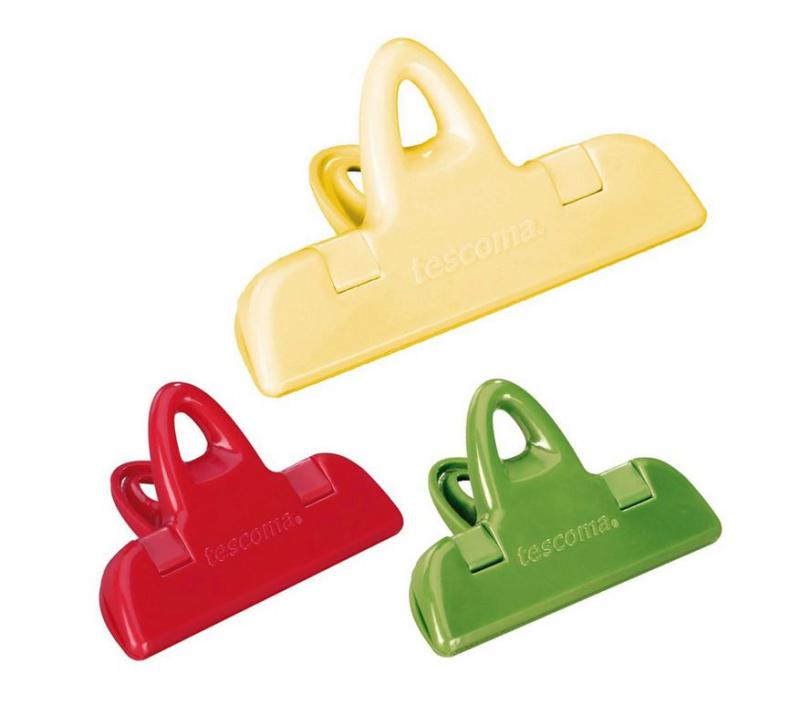 TESCOMA PRESTO zacskózáró klipsz 7 és 11 cm, 2 + 1 db, 420762