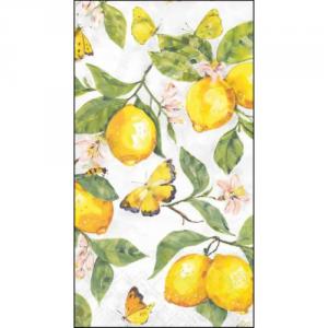 AMB.11120365 Fresh lemon white papírszalvéta 33x40cm, 15db-os