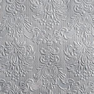 AMB.12504938 Elegance silver dombornyomott papírszalvéta 25x25cm,15db-os