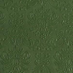 AMB.12504939 Elegance dark green dombornyomott papírszalvéta 25x25cm,15db-os