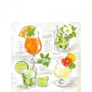 AMB.12508345 Four Cocktails papírszalvéta 25x25cm,20db-os