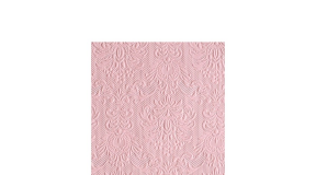AMB.12511109 Elegance pastel rose dombornyomott papírszalvéta 25x25cm, 15db-os