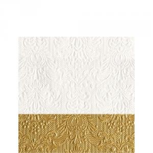 AMB.12511150 Elegance Dip Gold dombornyomott papírszalvéta 25x25cm,15db-os