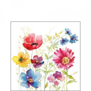 AMB.12513950 Aquarell Meadow papírszalvéta 25x25cm,20db-os