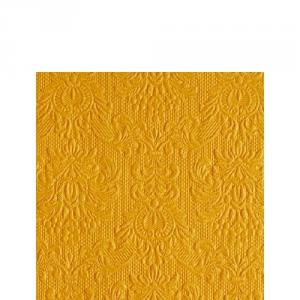 AMB.12514258 Elegance ocher dombornyomott papírszalvéta 25x25cm, 15db-os