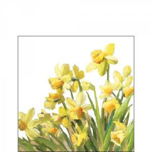 AMB.12516195 Golden Daffodils papírszalvéta 25x25cm, 20db-os