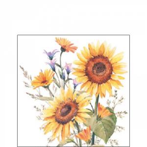 AMB.12517440 Sunflowers papírszalvéta 25x25cm,20db-os