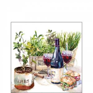 AMB.12517560 Wine & Herbs papírszalvéta 25x25cm,20db-os