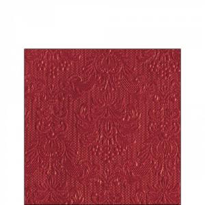 AMB.12517577 Elegance dark red dombornyomott papírszalvéta 25x25cm, 15db-os