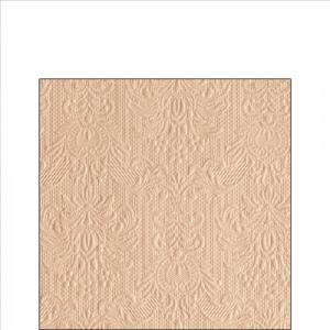 AMB.12518066 Elegance beige dombornyomott papírszalvéta 25x25cm,15db-os