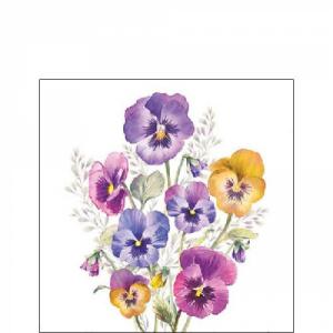 AMB.12518165 Pansies papírszalvéta 25x25cm, 20db-os