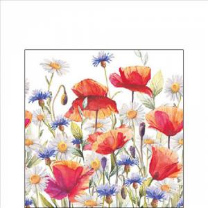 AMB.12518640 Poppies and cornflower papírszalvéta 25x25cm, 20db-os