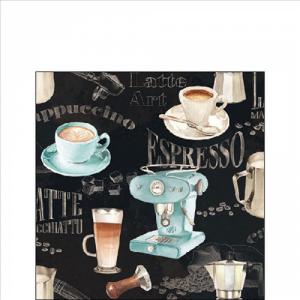 AMB.12519416 Barista black papírszalvéta 25x25cm,20db-os