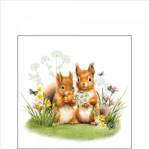 AMB.12519465 Little squirrels papírszalvéta 25x25cm,20db-os