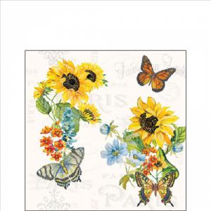 AMB.12519655 Charming sunflowers papírszalvéta 25x25cm,20db-os