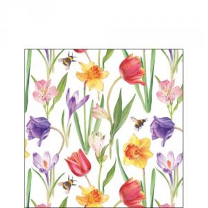 AMB.12520350 Flowers in spring papírszalvéta 25x25cm, 20db-os