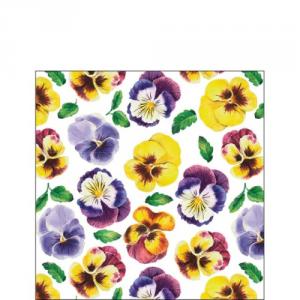 AMB.12520360 Lots of pansies papírszalvéta 25x25cm, 20db-os