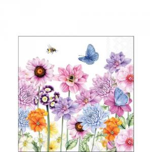AMB.12520430 Sweet flowers papírszalvéta 25x25cm, 20db-os