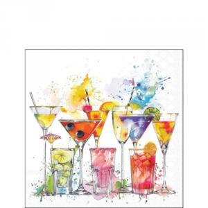 AMB.12520615 Splashing drinks papírszalvéta 25x25cm, 20db-os
