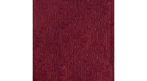 AMB.13305519 Elegance Bordeaux dombornyomott papírszalvéta 33x33cm,15db-os