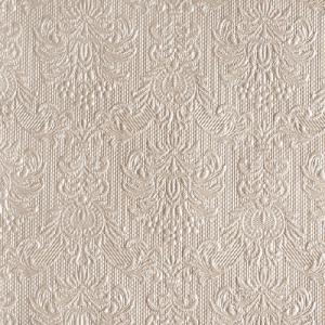 AMB.13306923 Elegance pearl taupe dombornyomott papírszalvéta 33x33cm,15db-os