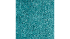 AMB.13307906 Elegance petrol dombornyomott papírszalvéta 33x33cm,15db-os