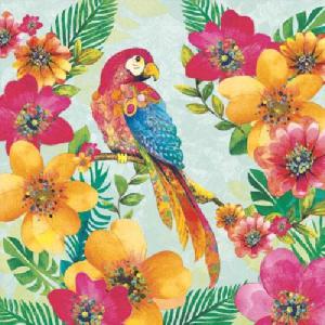 AMB.13308195 Tropical Parrot papírszalvéta 33x33cm,20db-os