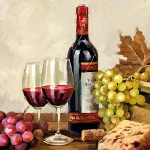 AMB.13310235 Wine & Grapes papírszalvéta 33x33cm, 20db-os