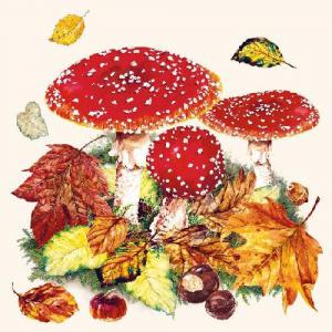 AMB.13311025 Fly Agaric papírszalvéta 33x33cm,20db-os