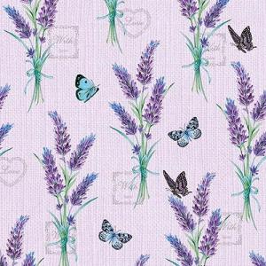 AMB.13314226 Lavender With Love Lilac papírszalvéta 33x33cm,20db-os, levendula mintás