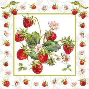 AMB.13314245 Fresh Strawberries papírszalvéta 33x33cm,20db-os