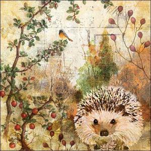 AMB.13314450 Autumn Hedgehog papírszalvéta 33x33cm, 20db-os