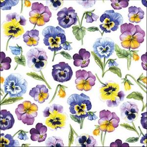 AMB.13314955 Pansy all Over papírszalvéta 33x33cm, 20db-os