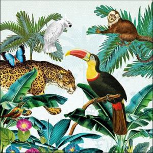 AMB.13315905 Tropical Animals papírszalvéta 33x33cm,20db-os