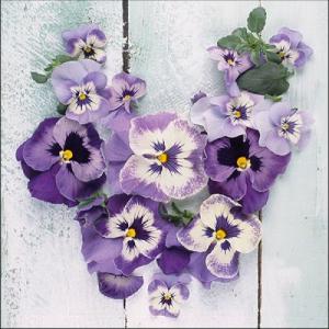 AMB.13316070 Pansy Heart papírszalvéta 33x33cm, 20db-os