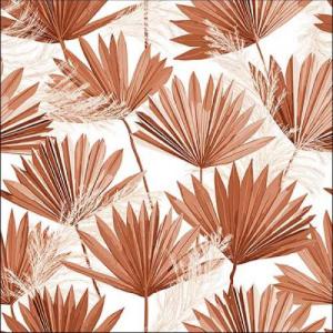 AMB.13316240 Palm Leaf Brown papírszalvéta 33x33cm,20db-os