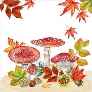 AMB.13316745 Fly agaric group papírszalvéta 33x33cm, 20db-os