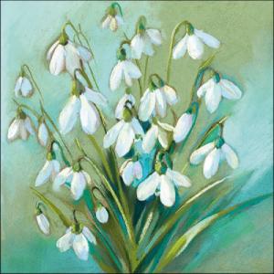 AMB.13317000 Snowdrops in Winter papírszalvéta 33x33cm, 20db-os