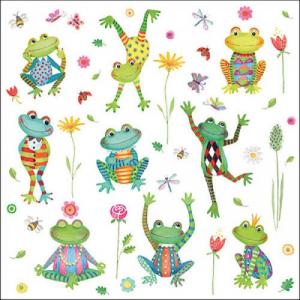 AMB.13317195 Happy Frogs papírszalvéta 33x33cm, 20db-os