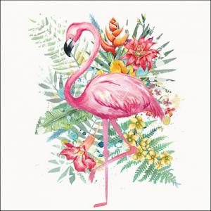 AMB.13317230 Tropical Flamingo papírszalvéta 33x33cm, 20db-os