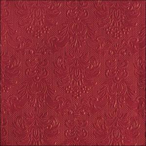 AMB.13317577 Elegance dark red dombornyomott papírszalvéta 33x33cm, 15db-os