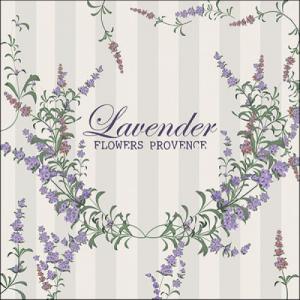 AMB.13317670 Lavender Flowers papírszalvéta 33x33cm, 20db-os, levendula mintás