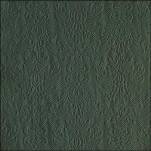 AMB.13318068 Elegance deep forest green dombornyomott papírszalvéta 33x33cm,15db-os