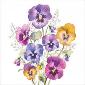 AMB.13318165 Pansies papírszalvéta 33x33cm, 20db-os