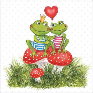 AMB.13318180 Frogs in love papírszalvéta 33x33cm, 20db-os